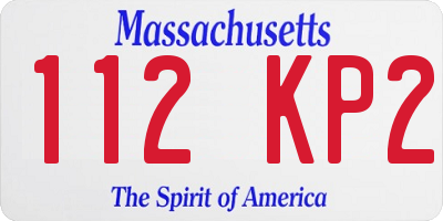 MA license plate 112KP2