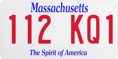 MA license plate 112KQ1