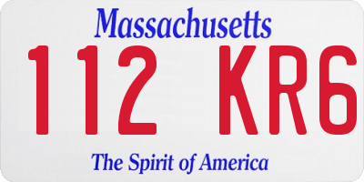 MA license plate 112KR6