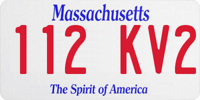 MA license plate 112KV2