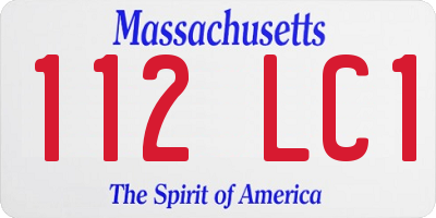MA license plate 112LC1