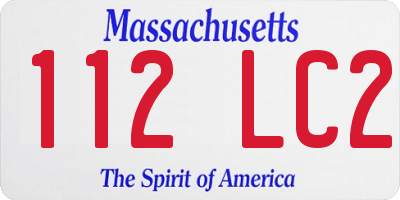 MA license plate 112LC2