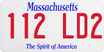 MA license plate 112LD2