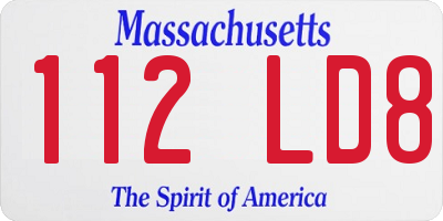 MA license plate 112LD8