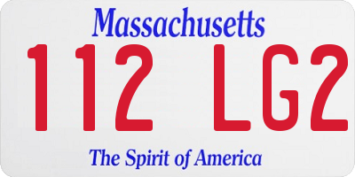 MA license plate 112LG2