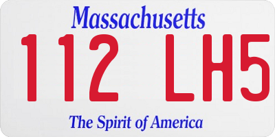 MA license plate 112LH5