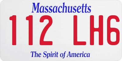 MA license plate 112LH6