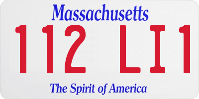 MA license plate 112LI1