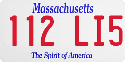 MA license plate 112LI5