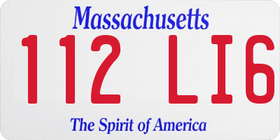 MA license plate 112LI6