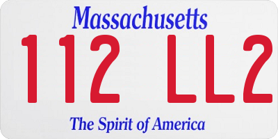 MA license plate 112LL2