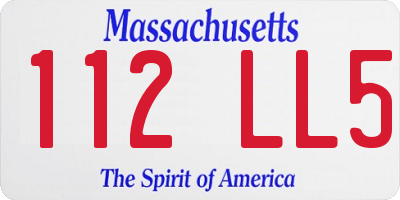 MA license plate 112LL5