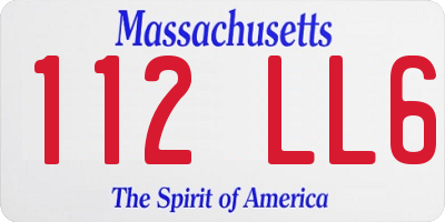 MA license plate 112LL6