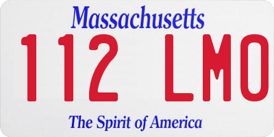 MA license plate 112LM0