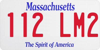 MA license plate 112LM2