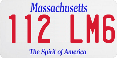 MA license plate 112LM6