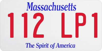 MA license plate 112LP1