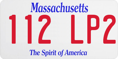 MA license plate 112LP2