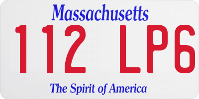 MA license plate 112LP6