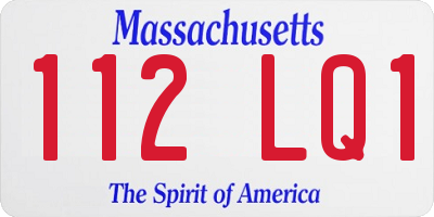 MA license plate 112LQ1