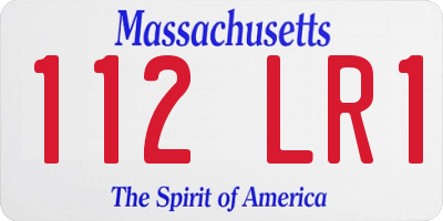 MA license plate 112LR1