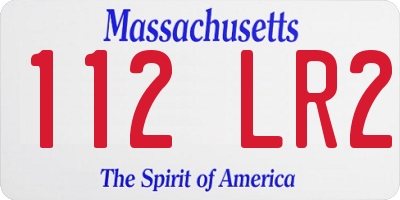 MA license plate 112LR2