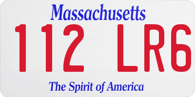 MA license plate 112LR6