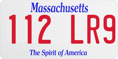 MA license plate 112LR9