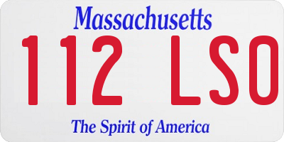 MA license plate 112LS0