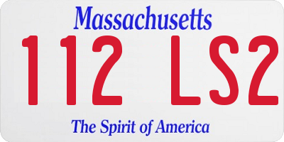 MA license plate 112LS2