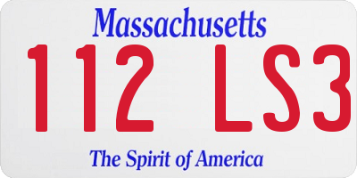 MA license plate 112LS3