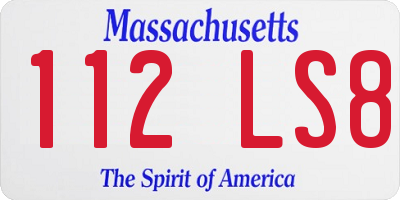 MA license plate 112LS8