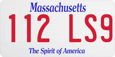 MA license plate 112LS9