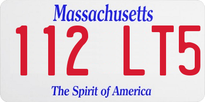 MA license plate 112LT5