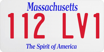 MA license plate 112LV1