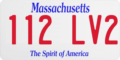 MA license plate 112LV2