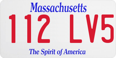 MA license plate 112LV5