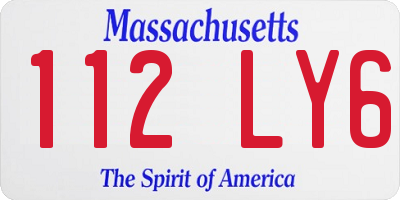 MA license plate 112LY6