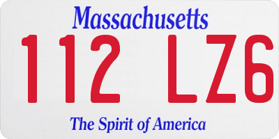 MA license plate 112LZ6