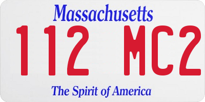MA license plate 112MC2
