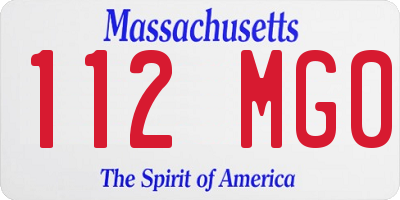 MA license plate 112MG0