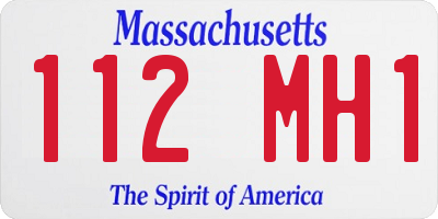 MA license plate 112MH1