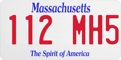 MA license plate 112MH5