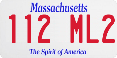 MA license plate 112ML2