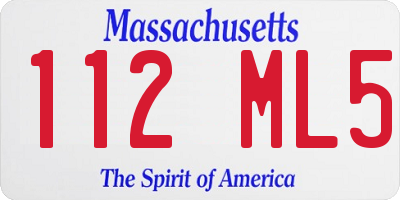 MA license plate 112ML5