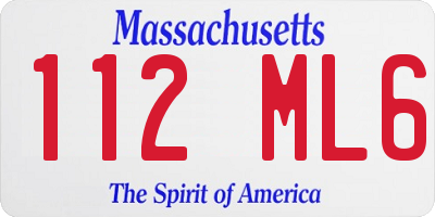 MA license plate 112ML6