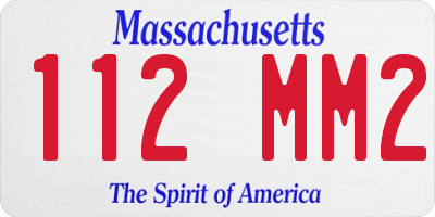 MA license plate 112MM2