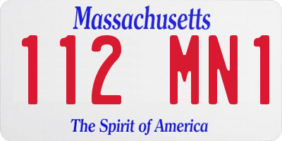 MA license plate 112MN1