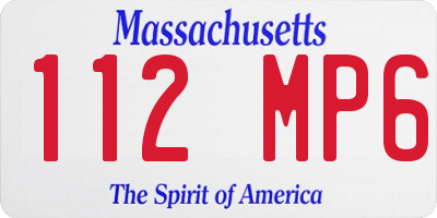 MA license plate 112MP6