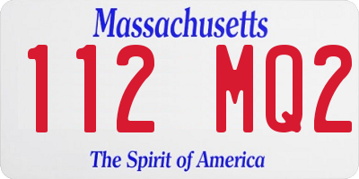 MA license plate 112MQ2